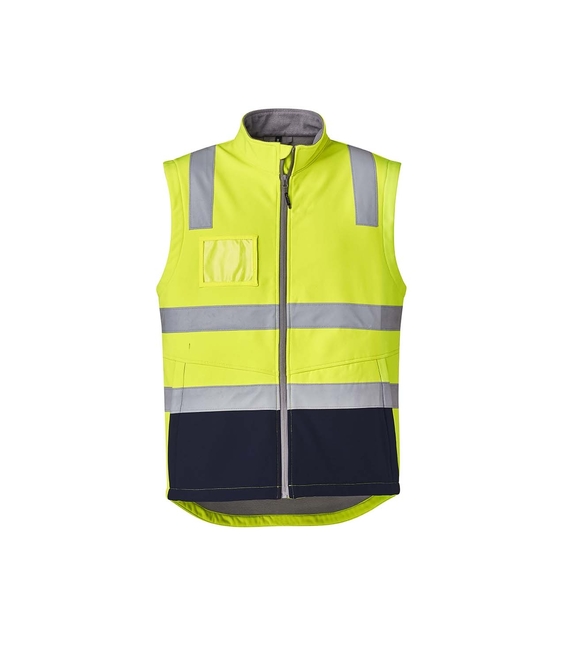Hi Vis Softshell Vest - Unisex - Yellow/Navy