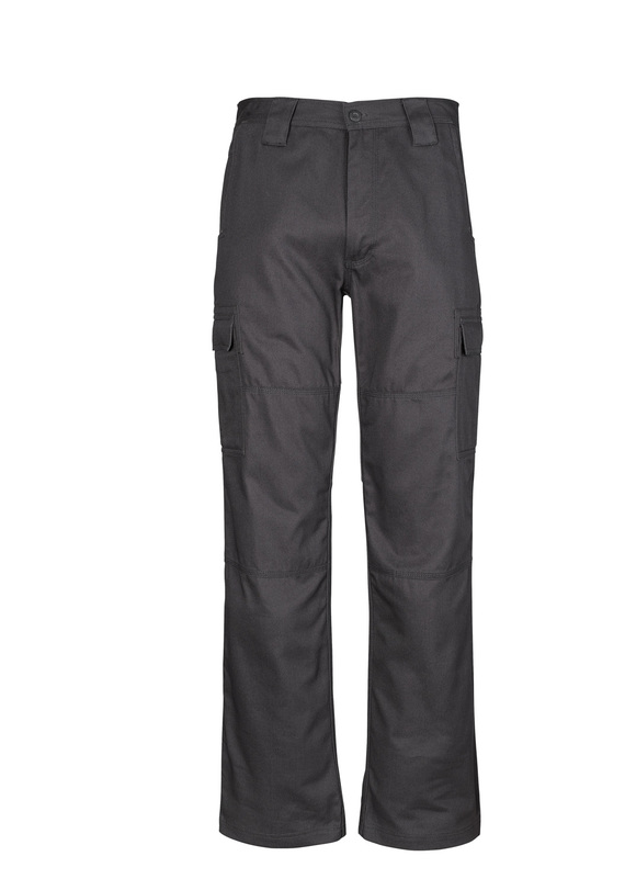 Cargo Work Pants 100% Cotton Drill - Men - Charcoal