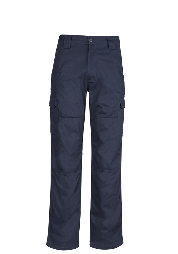 Cargo Work Pants 100% Cotton Drill - Men - Navy