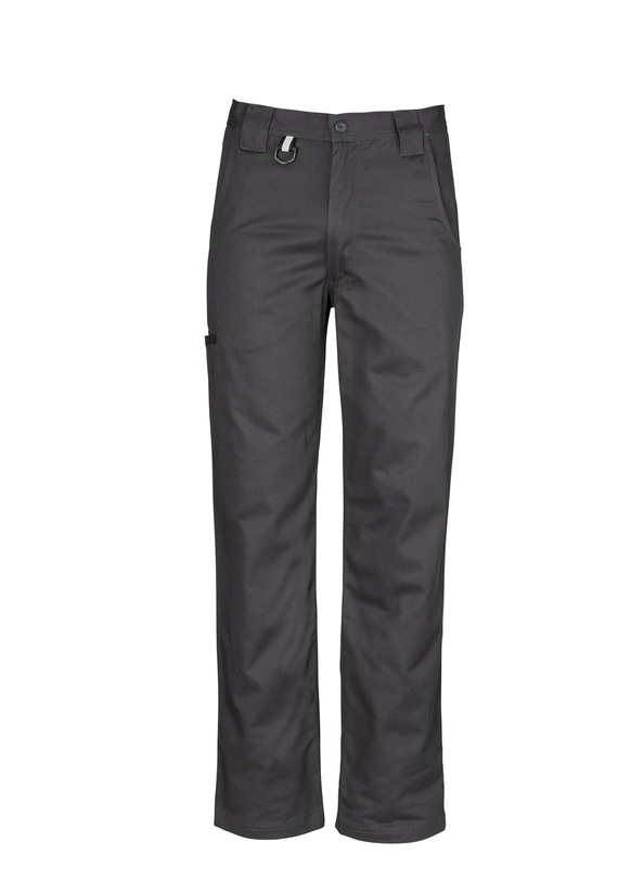 Plain Utility Work Pants Cotton Drill - Men - Charcoal