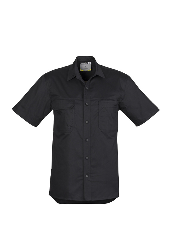 Lightweight Tradie Short Sleeve Shirt - Men - Black