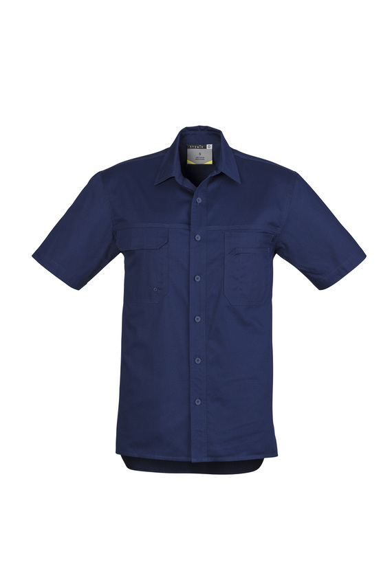 Lightweight Tradie Short Sleeve Shirt - Men - Blue