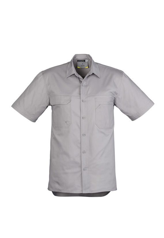 Lightweight Tradie Short Sleeve Shirt - Men - Grey