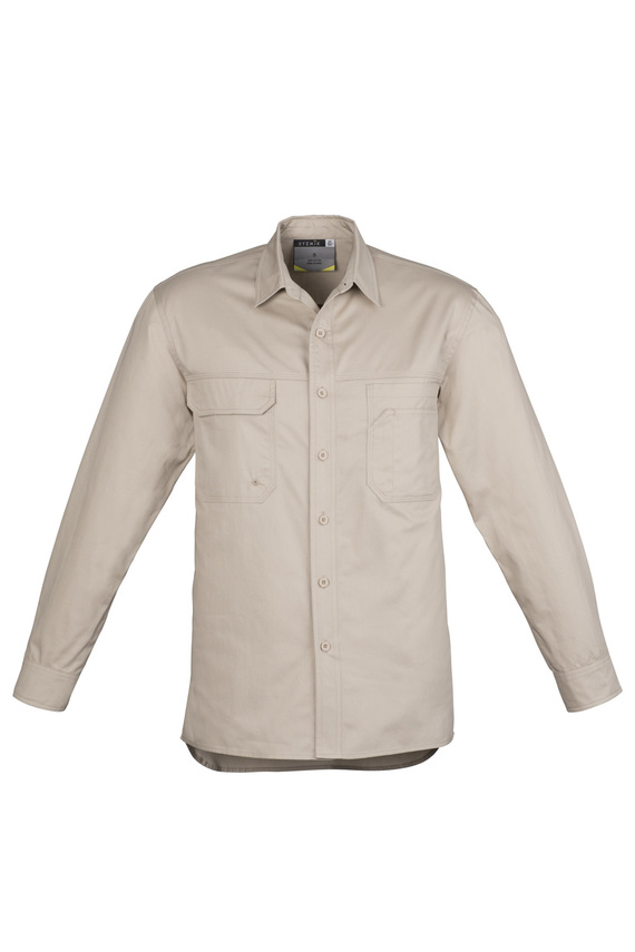 Lightweight Tradie Long Sleeve Shirt - Men - Sand
