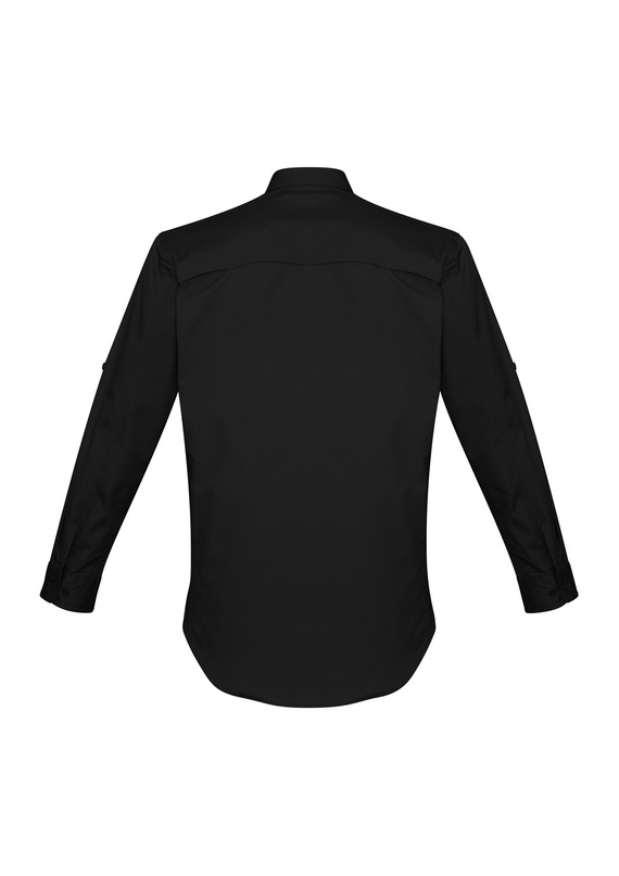 Rugged Cooling Long Sleeve Work Shirt 100% Cotton - Men - Back View