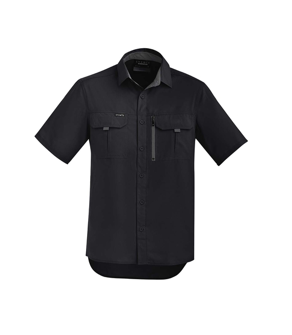 Outdoor Short Sleeve Shirt - Men - Black