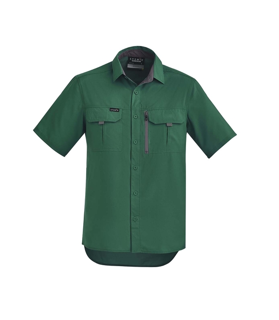 Outdoor Short Sleeve Shirt - Men - Green