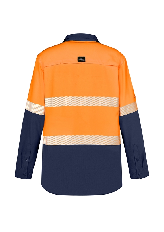 Hi Vis Outdoor Segmented Tape Long Sleeve Shirt - Men - Back