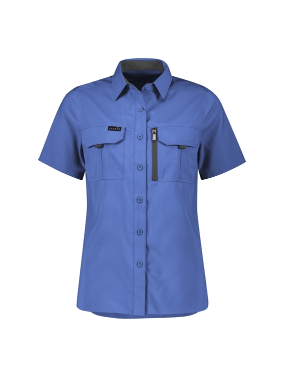 Outdoor Short Sleeve Shirt - Women - Blue