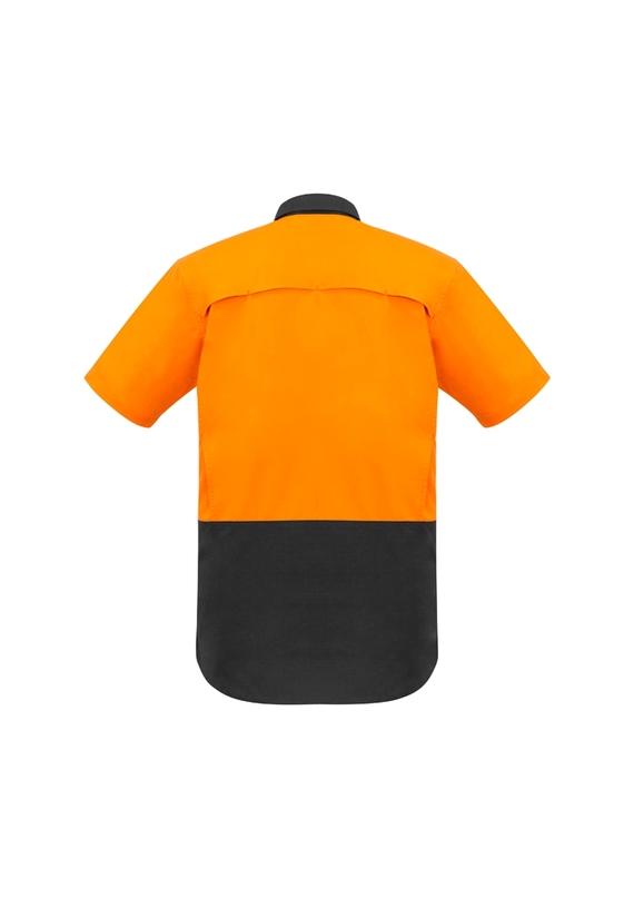 Rugged Cooling Hi Vis Short Sleeve Shirt - Men - Back View