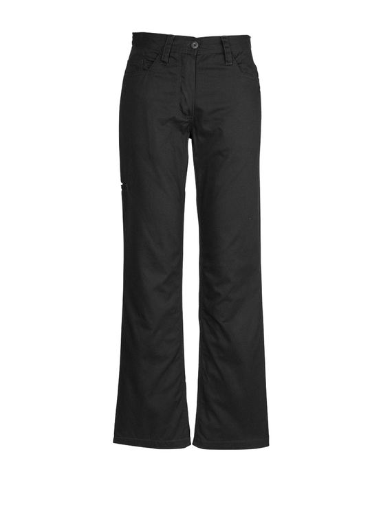 Plain Utility Work Pants Cotton Drill - Women - Black