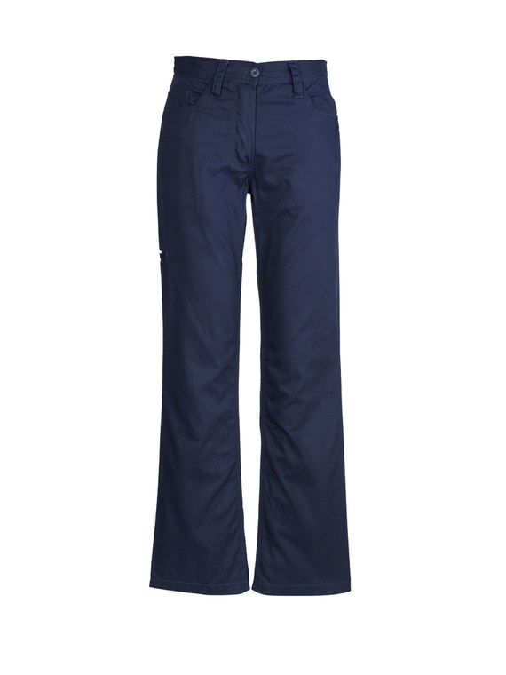 Plain Utility Work Pants Cotton Drill - Women - Navy