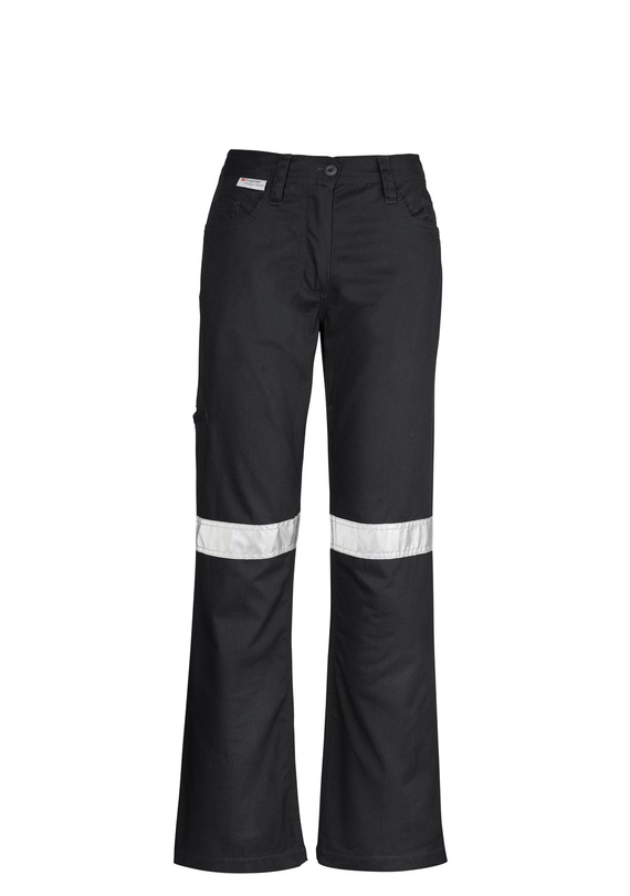 Taped Utility Pant 100% Cotton Twill - Women - Black