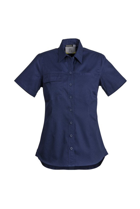 Lightweight Tradie Short Sleeve Shirt - Women - Blue