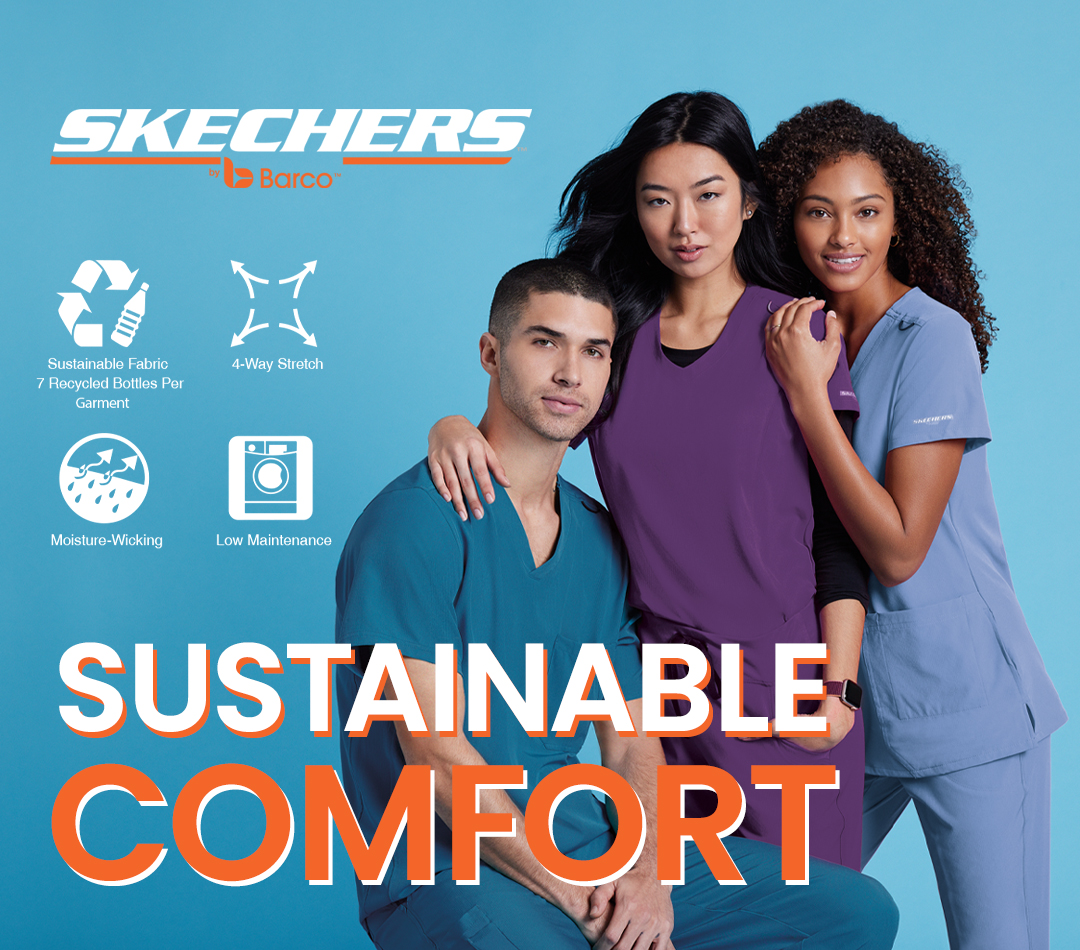 Sustainable comfort - Skechers scrubs