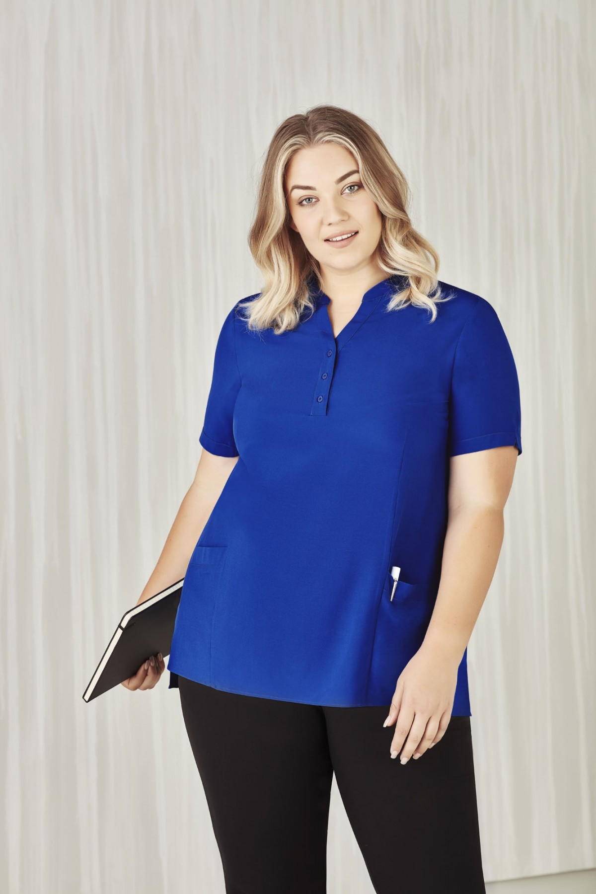 Buy BIZcare Women's Stretch Tunic Top with pockets in NZ | The Uniform ...