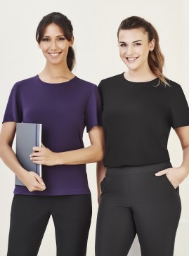 BIZcare Women's Short Sleeve T-Top Easy Stretch